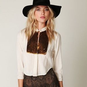 EUC FP New Romantics Sequin Top - S